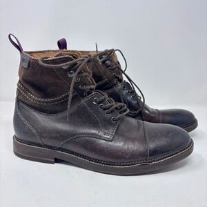 Clarks Brown Leather Suede Ankle
